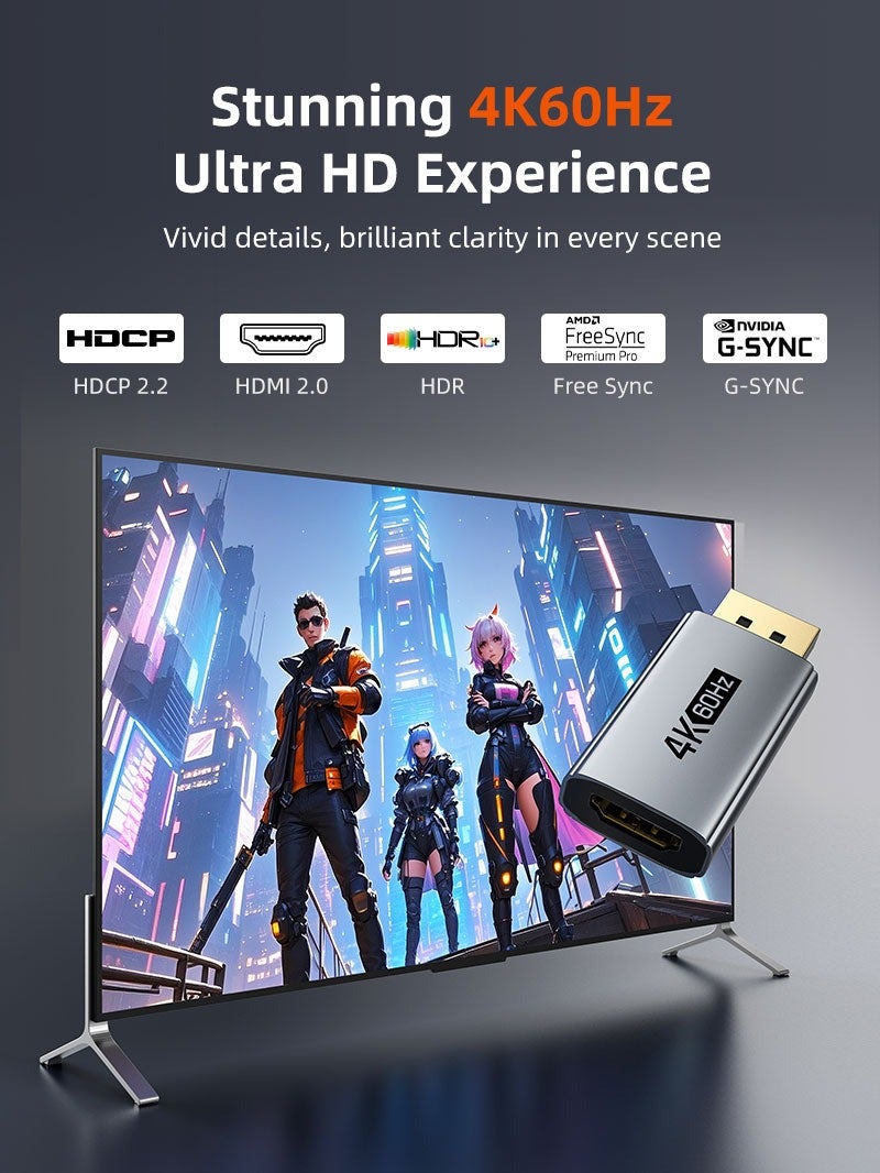 CABLETIME DP to HDMI Adapter 4K60Hz - Image 5